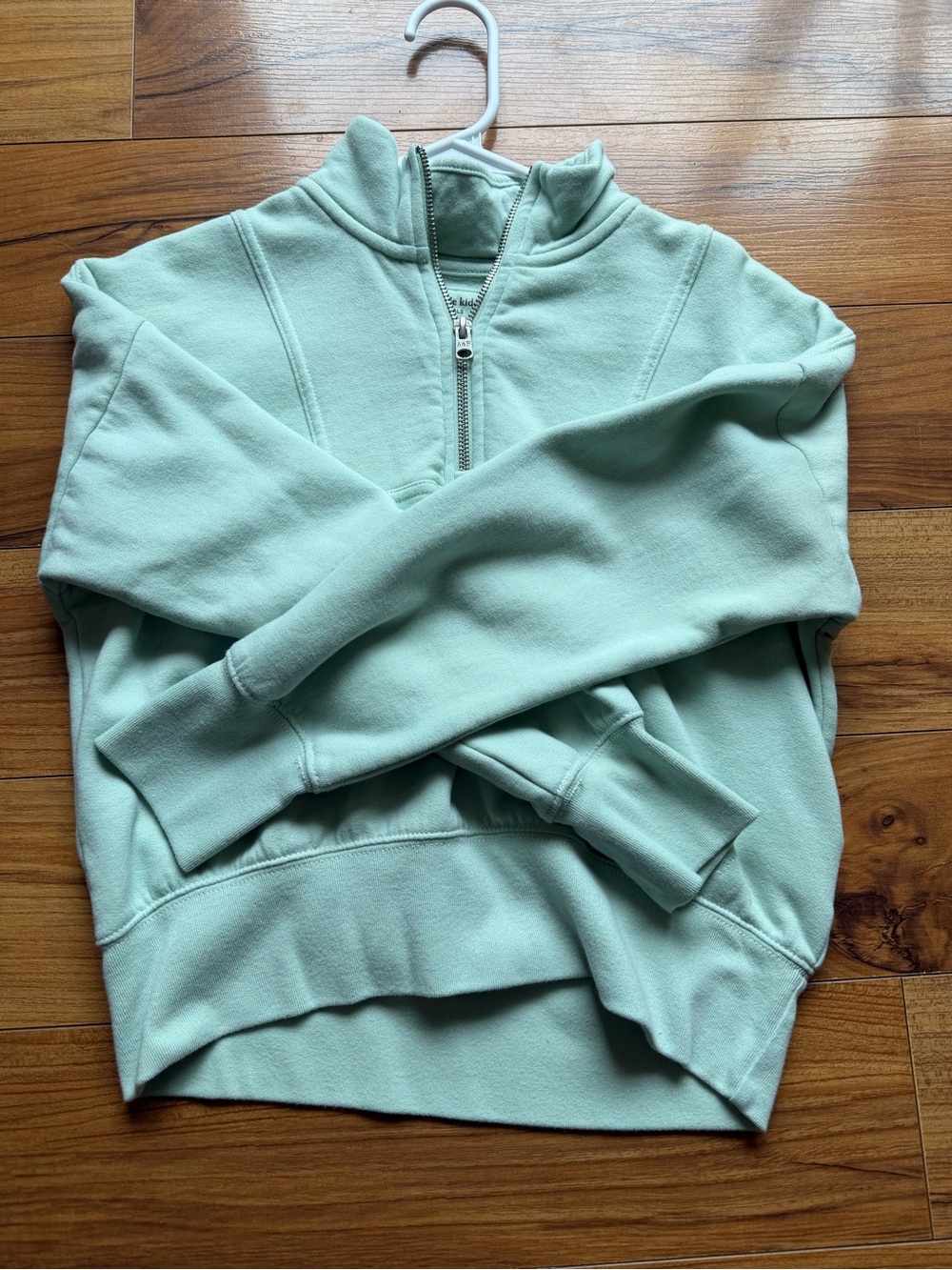 Girls Abercrombie Size 11/12 Half-Zip Pullover Sweater in Light Mint